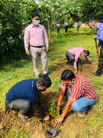 The tree planting programs held on  the Divisional Secretariat to coincide with the 73rd Independence Day celebrations on 04.02.2021.